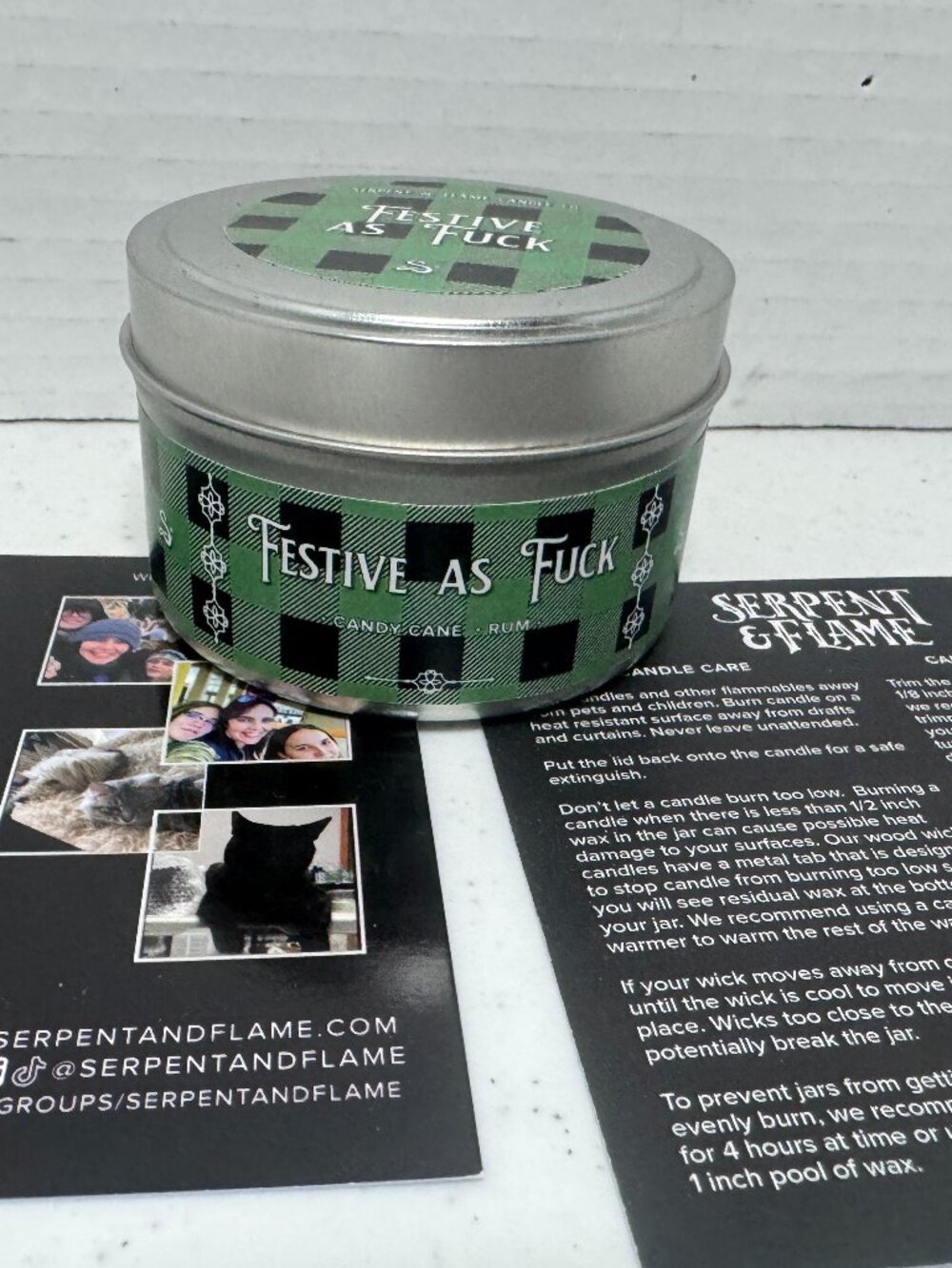 Festive as Fk Soy Candle by Serpent & Flame